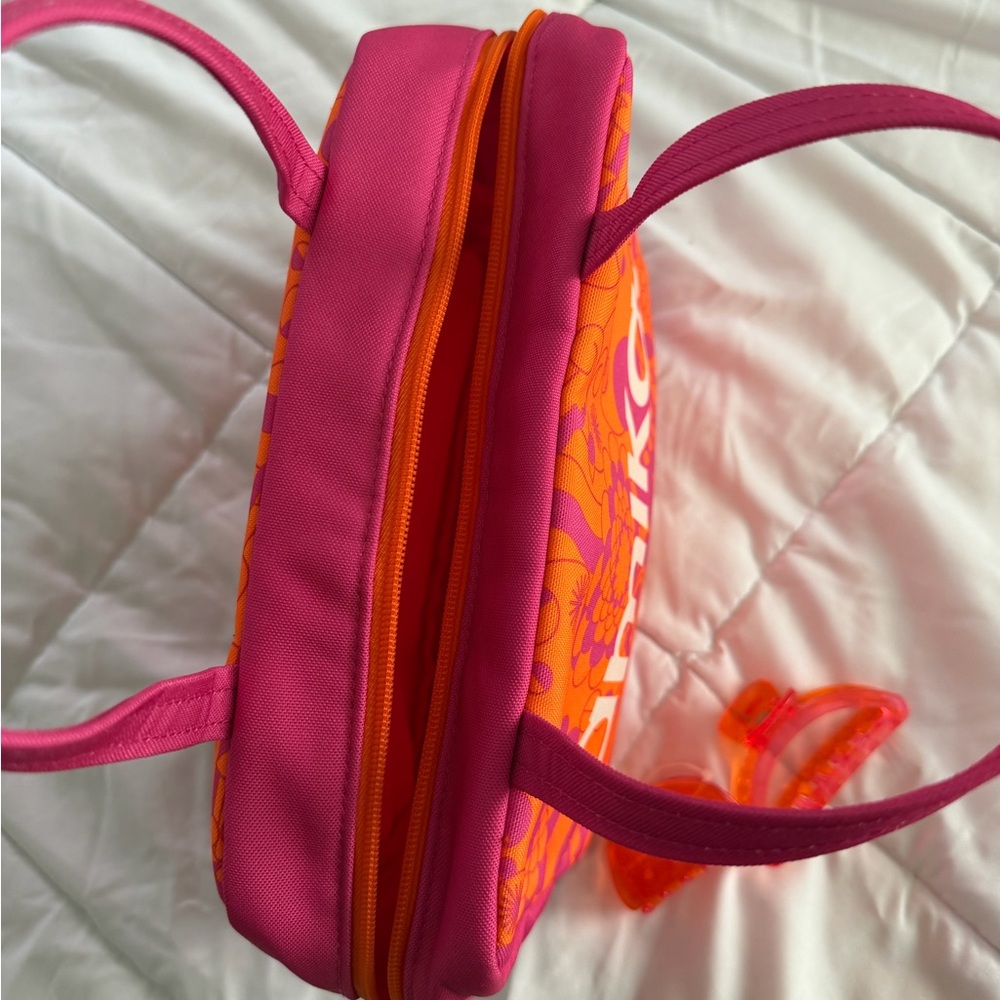amika Bright Pink and Orange Floral Graphic Essentials Bag - Picture 3 of 4